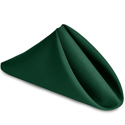 Cloth Napkins Set of 6, 18 x 18 Inch, Washable Hunter Green Dinner Napkins with Hemmed Edges for Restaurant, Wedding and Holiday - color: Hunter Green, size: 18" x 18" (Set of 6)
