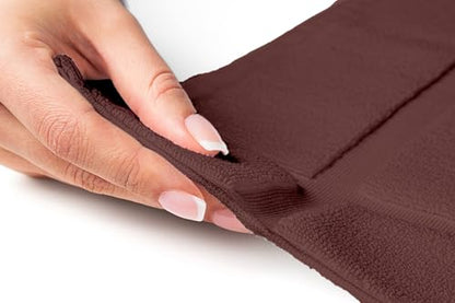 100% Cotton Bath Mat 24x17 Inches, 1350 GSM Thick Plush, Soft Absorbent, Oeko-Tex Certified, Durable Construction – Brown - color: Brown