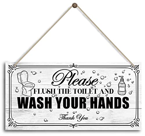 Funny Toilet Signs - Farmhouse Bathroom Decor, Wall Art, Shelf Decor - color: Home 39