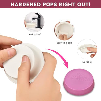 ASAWASA 2 Pcs Reusable Silicone Wax Melt Warmer Liners, Leakproof, No Mess, No Scrape, Non-Toxic, BPA Free,2.75 in in Bottom Diameter（Large Size 2pcs） - style: Two Large Size