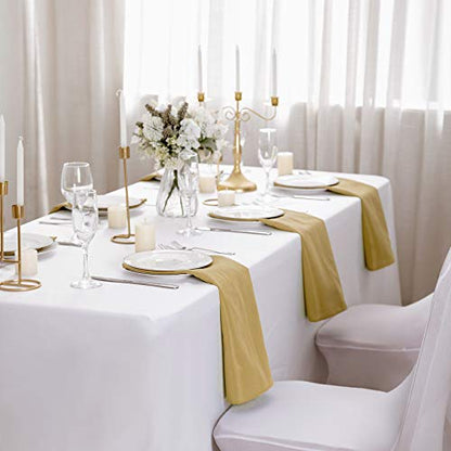 Bailarina Cloth Napkins Set of 80,17x17 inches Dinner Napkins Cloth Washable,Polyester Square Table Cloth Napkin Bulk with Hemmed Edges Ideal for Banquets, Parties and Weddings-Gold - color: Gold