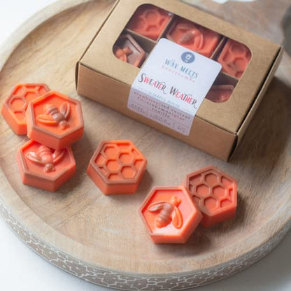 Strong Scented Wax Melts Sweater Season, Woodsy Scent Cranberry Cinnamon Fir Pine, Gift for Mom, Housewarming Gift