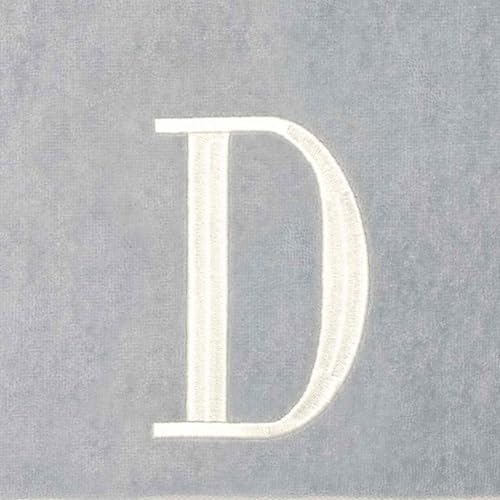 Avanti Linens - Towel Set, Soft & Absorbent Cotton, Embroidered Bathroom Decor, Set of 5 (Monogram Collection, Initial D) - style: D