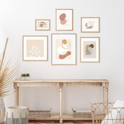 16x16 Picture Frame Set of 4 Natural Solid Oak Photo Frames with 12x12 Removable Mat Wall Hanging Large Handcrafted Frame with HD Plexiglass Wall and Tabletop Display Large Poster Frame - color: Oak, size: 16X16,4P