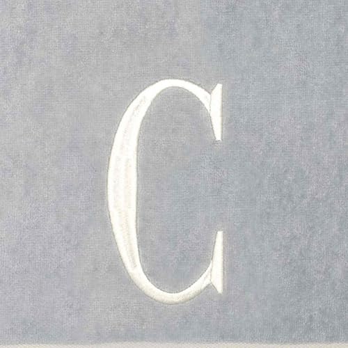 Avanti Linens - Towel Set, Soft & Absorbent Cotton, Embroidered Bathroom Decor, Set of 5 (Monogram Collection, Initial C) - style: C