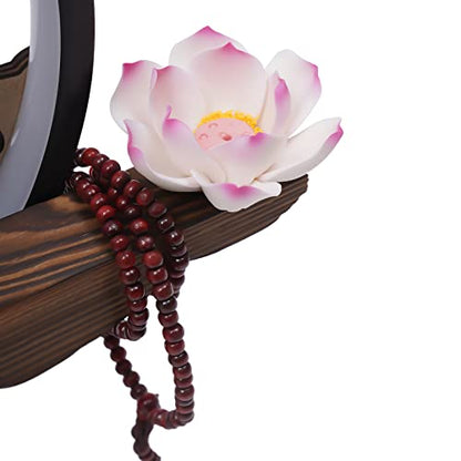 Backflow Incense Holder with LED Light, Countertop Incense Burner Holder Chinese Retro Ceramic Backflow Incense Burner for Relaxing or Home Decor (Style 5) - size: Style 5