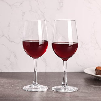 YANGNAY Wine Glasses (Set of 12, 12 Oz), All-Purpose Red or White Wine Glass with Stem, Durable, Dishwasher Safe - size: 12 Count (Pack of 1)