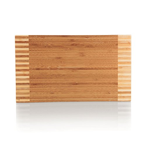 TOSCANA - a Picnic Time brand Concavo Cheese Board and Knife Set, Charcuterie Board Set, Wood Cutting Board, (Bamboo)