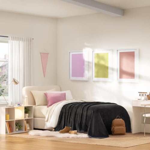 UGG Coco Twin Bed Blanket, Luxury Fleece Blanket, 68" x 92", Black | Fits Twin and Twin Xl Beds, Bedding Essentials, Housewarming Gift, Back To College, Xl Throw Blanket, Hypoallergenic - color: Black, size: Twin