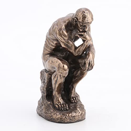 Veronese Design 8" Rodin The Thinker Cast Resin Statue Bronze Finish