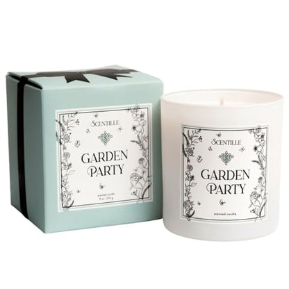 Garden Party Scented Candle | Fruity Floral, Mango, Mimosa, Jasmine | Vegan Soy Coconut Wax | 9 oz | Luxury Candle, Home Decor, Bridal Shower, Gift for Women | Made in USA | 50 Hour Burn