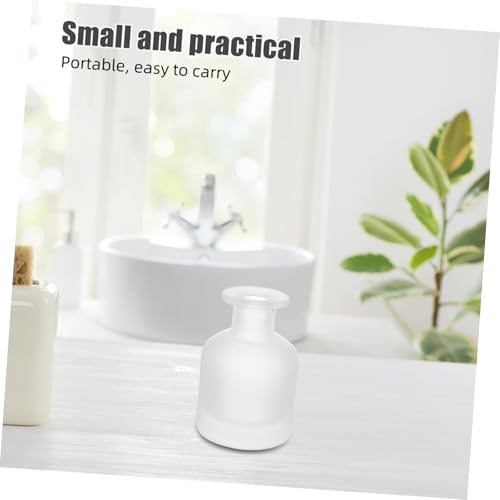 Didiseaon 2pcs Glass Diffuser Bottles Essential Oil Diffuser for Fragrance Refill - color: White
