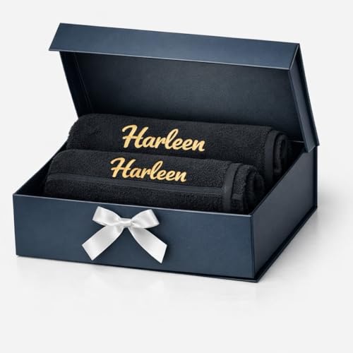 Hawmam Linen Personalized Towels - Customized Turkish Cotton Towel Set, Monogrammed Towels with Initials, Name & Embroidery, Idea for Weddings, Bridal Showers, Anniversaries, for Couples,Water Green - color: Green Water