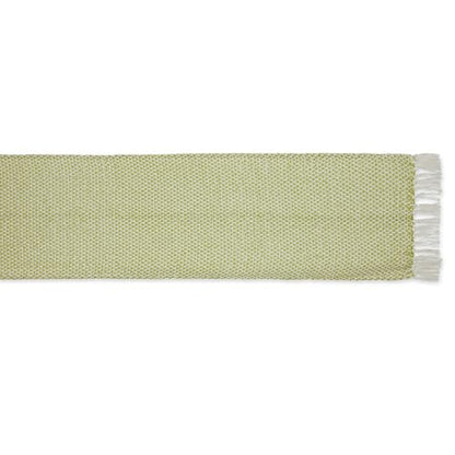 DII Woven Basics Collection 100% Cotton Knit Table Runner, 15x72, Avocado - color: Avocado, size: 15x72"