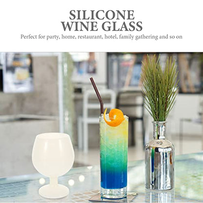 2pcs Silicone Wine Glass Multi-function Drink Cup Home Supply Wedding Props