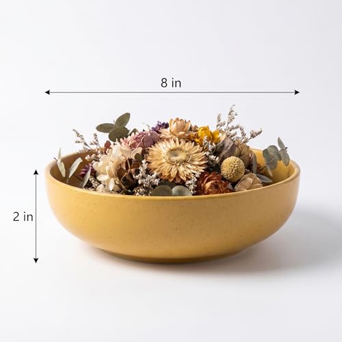 8'' Key Bowl, Decorative Bowl With Yellow, key Holder for Entryway Table, Purse Bowl, Candy Dish,Fruit Bowl