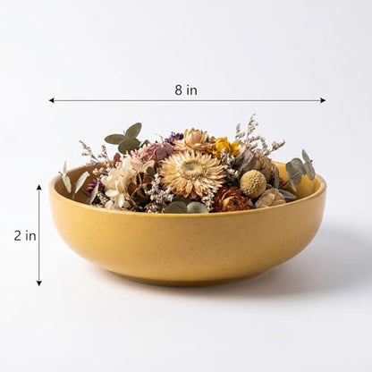 8'' Key Bowl, Decorative Bowl With Yellow, key Holder for Entryway Table, Purse Bowl, Candy Dish,Fruit Bowl