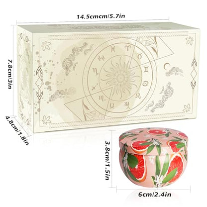 2 Pack Home Scented Candle, Grapefruit and Pine Scented Candles Ladies Gift Set, Soy Wax, Long Burning and Tin Candles, Birthday, Mother's Day, Anniversary. - color: 2Pack-Grapefruit and Pine