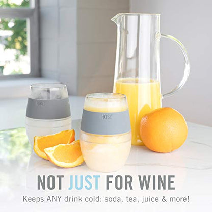Host Wine Freeze Cup with Lid, Double Wall Insulated, Cooling Freezable Drink with Gel, Glasses for Red and White Wine, 8.5 oz, Set of 2, Mint - color: Mint With Lids