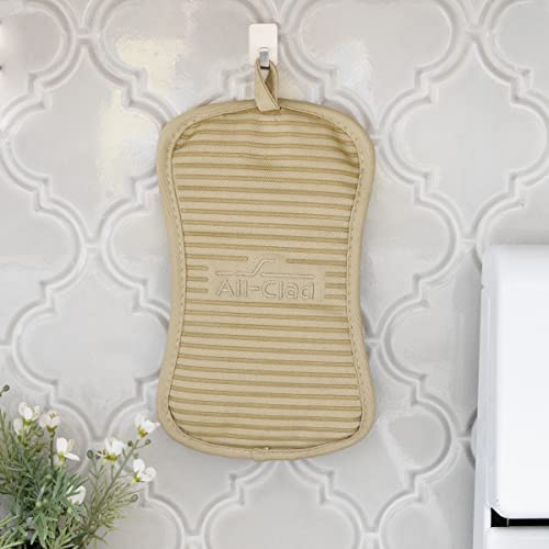 All-Clad Premium Pot Holder & Hot Pad: Heat Resistant to 500 Degrees - 100% Cotton, 10"x6.25" Hot Pad for Kitchen and Barbeque, (1-Pack), Cappuccino - color: Cappuccino, size: 1 Pack