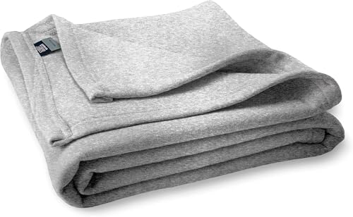 MV Sport Lightweight Sweatshirt Kids Blanket Throw – Warm & Cozy, Breathable Fleece Knit, Couch, Bed, Travel, Cold Nights, and Outdoors – Soft Lightweight Kids Throw Blankets 40" x 52", Salt & Pepper - color: Salt & Pepper, size: Kids