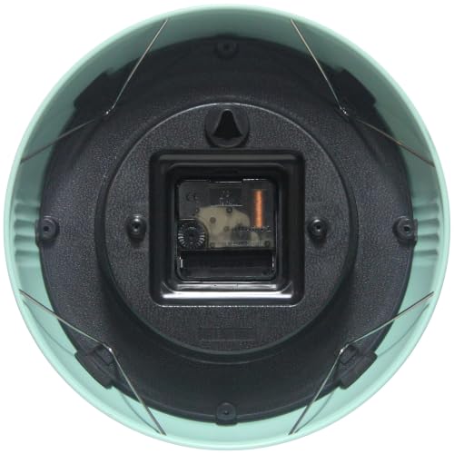 Infinity Instruments Retro Round Metal Wall Clock, Pastel Green, 9.5" - color: Pastel Green, size: 9.5 Inch