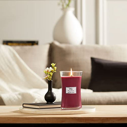 WoodWick Large Hourglass Scented Candle with Crackling Wick | Wild Berry & Beets | Up to 130 Hours Burn Time - color: Wild Berry, style: LARGE HOURGLASS