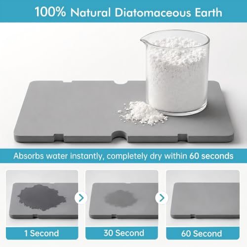 Sponge Holder for Kitchen Sink with Drying Stone, White | Kitchen Caddy Sink Organizer, 2 Removable Cups, Premium ABS, Anti-Slip, 12.7" Sponge and Soap Holder for Kitchen Counter - color: White