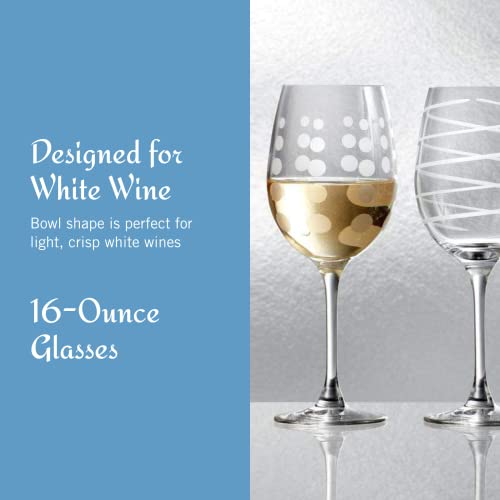 Mikasa Cheers White Wine Glasses Set of 4, 16-Ounce Elegant Glassware, Durable and Dishwasher Safe, Perfect for Everyday or Entertaining - style: White Wine Glass