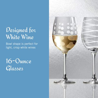 Mikasa Cheers White Wine Glasses Set of 4, 16-Ounce Elegant Glassware, Durable and Dishwasher Safe, Perfect for Everyday or Entertaining - style: White Wine Glass