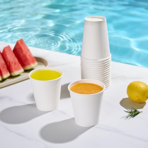 LITOPAK 270 Pack 10 oz Disposable Paper Coffee Cup, Drinking Cups for Water, White Paper Hot Coffee Cups, Suitable for Party, Picnic, Travel, and Events - color: White-10oz