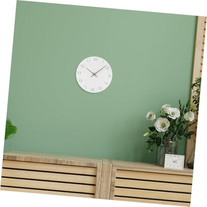 VALICLUD Minimalist Wooden Wall Clock Decorative Artistic Hanging Clock for Living Bedroom Office Home Decor with Fine Craftsmanship and Lightweight Design