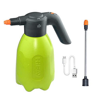 HIFAY ES2-PRO Electric Spray Bottle 2L/0.5Gallon, Rechargeable Battery Powered Sprayer Spray 60 Bottles On a Single Charge, Automatic Plant Mister，Pump Sprayer,Indoor Watering Can for Plants - color: Green
