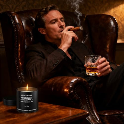 Men’s Scented Candles Set – Soy Wax Aromatherapy Candles for Men, Masculine Scented Candles with Essential Oils, Long Lasting Strong Scent, Luxury Gift Candles for Men,Dad,Him (31oz) - size: 31oz