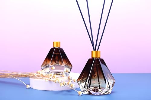 Reed Diffuser Set Gardenia Scent for Bathroom Accessories Shelf Decor & Air Fresheners, Sticks Defusers with 3.4 fl oz Essential Oils | Home Fragrance House Office Decor & Essentials