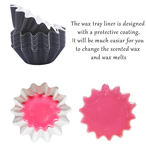 Wax Melt Warmer Liners Reusable & Leakproof Candle Warmer Liners Wax Tray for Scented Wax,Electric Wax Warmers, Plug in Warmers, Candle Warmer,Wax Melter and Wax Burner(Black 50pcs) - color: Black, size: 50PCS