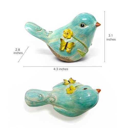 Home Shelf Decor, Blue Bird Statue - color: Blue