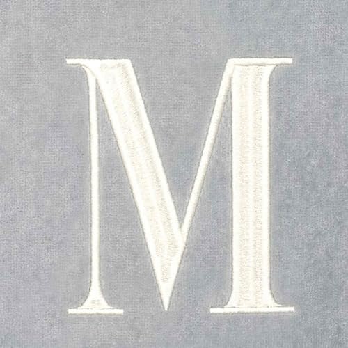 Avanti Linens - Towel Set, Soft & Absorbent Cotton, Embroidered Bathroom Decor, Set of 5 (Monogram Collection, Initial M) - style: M