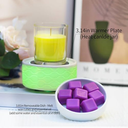 ElusiaKa Ceramic Wax Melt Warmer with Large Melting Dish 7-Color Changing - color: Multi Color