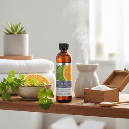 Hosley's Set of 2, 5 oz Citrus Cilantro Fragrance Warming Oils. Ideal Gift for Weddings, spa, Reiki, Meditation, Bathroom Settings. P1 - size: 2.5 Fl Oz (Pack of 2)
