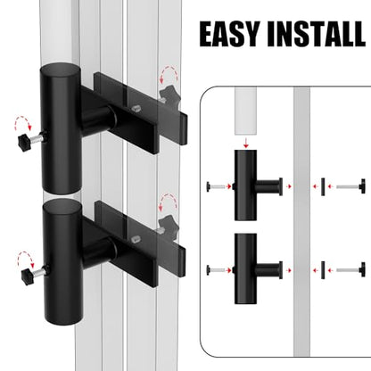 Umbrella Holder Parasol Holder Patio Umbrella Stand Mount Umbrella Clamp for Balcony, Outdoor Umbrella Holder Fixed Clip Deck Table Umbrella Mount for Deck,Railings,Beach,Courtyard,Boats,Tailgates