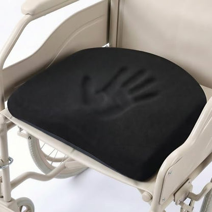 Tsumbay Memory Foam Seat Cushion - XL Size (16.9”x15”), Firm Support Coccyx Cushion for Office Chair, Tailbone Pain Relief with Removable Washable Cover & Handle for Car, Wheelchair - size: 16.9”X15.0”X2.2”