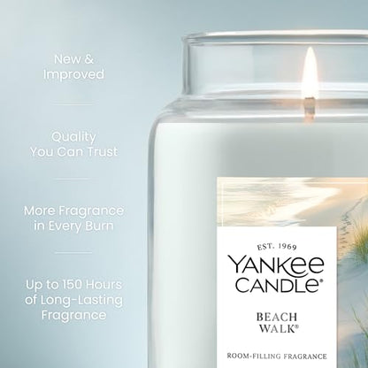 Yankee Candle Beach Walk Scented Candle, 22oz Large Jar with up to 150 Hour Burn Time, Giftable - color: Beach Walk, size: 22 oz
