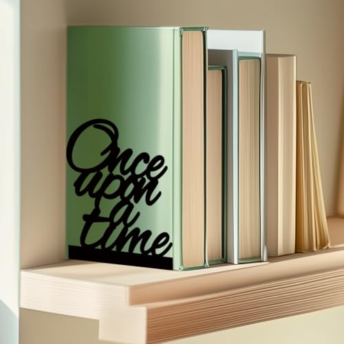 Unique Metal Bookends for Shelves Decorative Black Bookends 7x4.7x3.5 inch 1 Pairs/2 Pcs - style: Words
