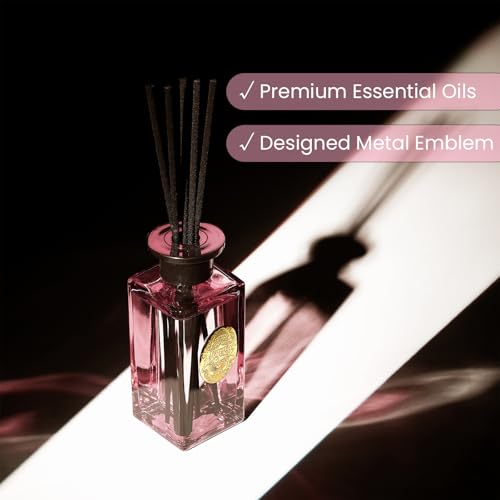 M&SENSE 6.3 oz Large Reed Diffuser Set | Ginger & Ylang Ylang Scent Oil Diffuser with Sticks | Hotel Collection Non-Toxic Essential Oil |for Bedroom Bathroom Living Room - color: Ginger & Ylang Ylang, size: 180ml