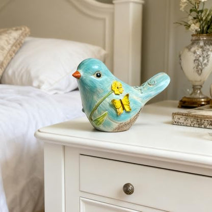 Home Shelf Decor, Blue Bird Statue - color: Blue