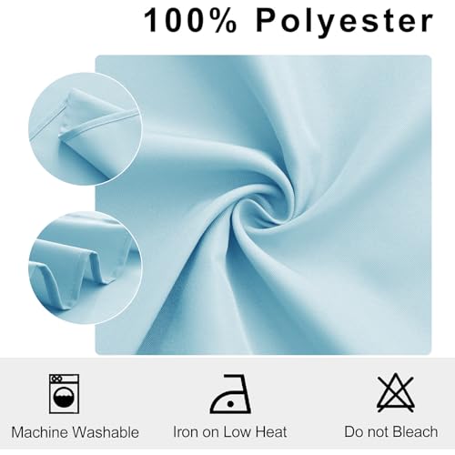 Sky Blue Cloth Napkins Set of 6, 18 x 18 Inch, Washable Dinner Napkins with Hemmed Edges for Restaurant, Wedding and Holiday - color: Sky Blue, size: 18" x 18" (Set of 6)