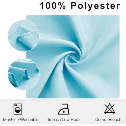 Sky Blue Cloth Napkins Set of 6, 18 x 18 Inch, Washable Dinner Napkins with Hemmed Edges for Restaurant, Wedding and Holiday - color: Sky Blue, size: 18" x 18" (Set of 6)