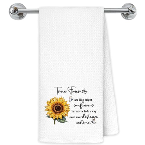 Friends Floral Kitchen Towels, Gifts for Best Friend Woman Hand Towels for Bathroom Kitchen, Long Distance Friendship Gifts Decorative Dish Towels Drying Cloth, 16x24 Inch - color: Friends Floral Towels