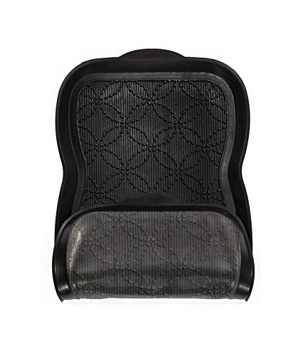 A1HC Boot Tray-Water Resistant Rubber Utility Shoe Mat 16"x31" for Indoor and Outdoor Use in All Seasons Multi-Purpose Boot Tray Mat for Entryways - style: Geometric Black